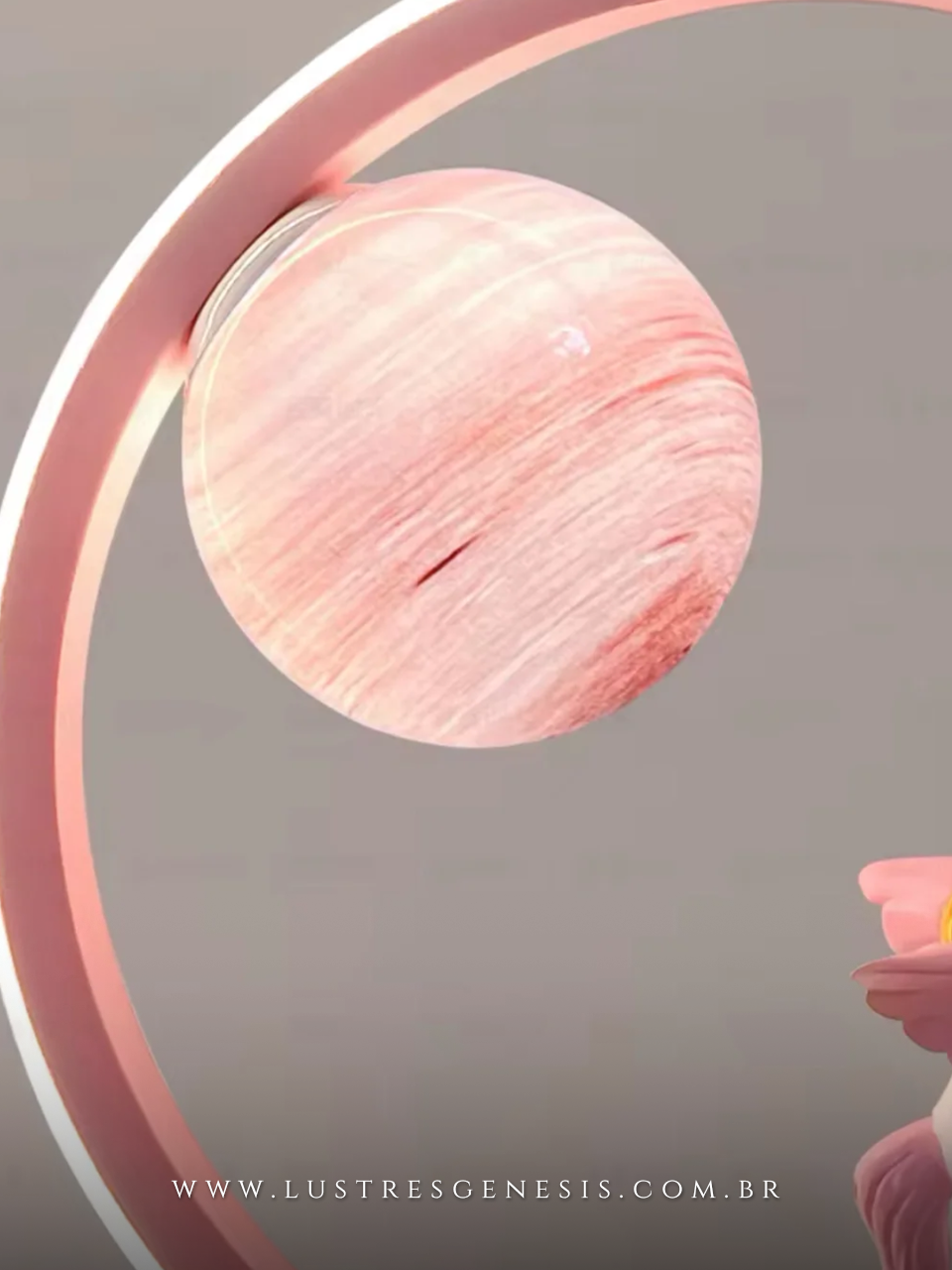 Pendente Decorativo Infantil Unicornio Rosa LED Neutro Luminaria Redonda Ø23cm para Quarto Infantil Quarto de Menina Cabeceira